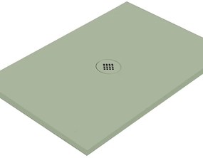 Piatto doccia in ceramica extra slim verde L 140 x L 70 cm