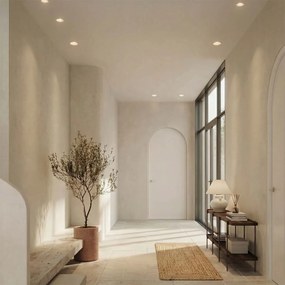 Portafaretto Quadrato 100x100 mm GU10 in Gesso Pitturabile Curvo