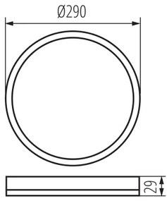 Kanlux 31514 - Plafoniera a LED AZPO LED/18,5W/230V Ø 29 cm IP54 bianca