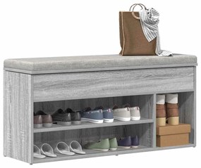 Scarpiera Grigio Sonoma 102x30,5x45 Cm İn Legno Multistrato /