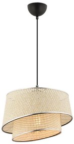 Lampada a sospensione con cavo BARETTE 1xE27/60W/230V crema/cromo lucido