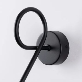 Sollux SL.1433 - Applique LOOP 1xE27/15W/230V nero