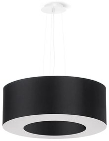 Lampada a sospensione nera con paralume in tessuto ø 50 cm Galata - Nice Lamps