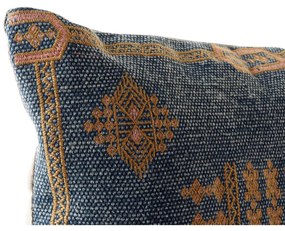 Cuscino DKD Home Decor Azzurro Arancio Poliestere Cotone Arabo Geometrico (50 x 10 x 50 cm) (2 Unità)
