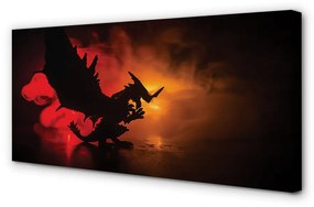Quadro su tela Black Dragon Cloud 100x50 cm