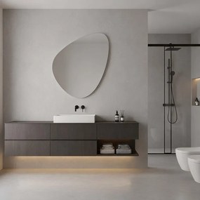 Specchio Board irregolare in polistirene nero 120 x 80 cm