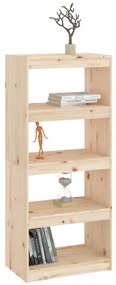 Libreria/divisorio 60x30x135,5 cm in legno massello di pino