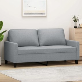 Divano A 2 Posti Grigio Chiaro 140 Cm İn Tessuto /