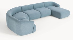 Divano ampio componibile in bouclé Sofia
