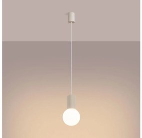 Sollux SL.1719 - Lampadario a sospensione con filo HALO 1xG9/8W/230V diametro 12 cm color crema