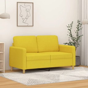 Divano A 2 Posti Giallo Chiaro 120 Cm İn Tessuto /