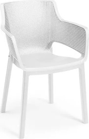 Sedie Da Esterno In Resina Design Moderno Con Braccioli Elisa Keter Bianche 4 Pezzi