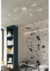 Sollux SL.1443 - Lampadario a plafone VECTOR 6xE27/15W/230V bianco