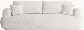 Divano letto 3 posti in bouclé con contenitore Ella, larg. 253 cm