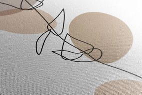 Stampa su tela – Foglia minimalista su sfondo bianco No4