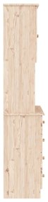 Credenza alta 77x35x165 cm in legno massello di pino