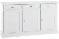 Madia credenza 3 porte arte povera laccato bianco l.155 p.42 h.86