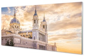 Quadro acrilico Sunset della Cattedrale Spagna 100x50 cm