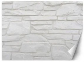 Carta Da Parati, Muro di pietra bianca in mattoni 350x245