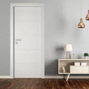 Porta tamburata battente Sleek bianco L 60 x H 210 cm reversibile