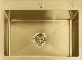 Lavello in acciaio Liam BRUSH GOLD