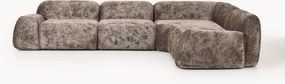 Divano angolare componibile 4 posti in bouclé Wolke