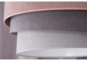 Duolla - Lampadario a sospensione con filo TRIO 1xE27/15W/230V diametro 45 cm rosa/grigio/bianco