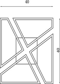 Searchlight 36520SI - Plafoniera LED dimmerabile QUATRO LED/29W/230V 40x40 cm