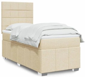 Giroletto A Molle Con Materasso Crema 90x190 Cm İn Tessuto /