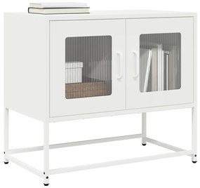 Mobile Tv Bianco 68x39x60,5 Cm İn Acciaio Laminato A Freddo /