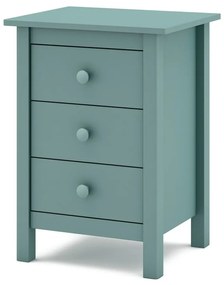 Comodino per bambini in legno di pino color petrolio Max - Marckeric