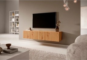 Mobile TV Sospeso Listellato 140 Cm 2 Ante Rovere Astra