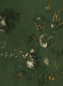 KEK Amsterdam Carta da parati panoramica Fresco Flowers Uyterlinde - Green 390 cm