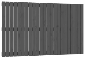 Testiera da parete grigia 147x3x90 cm in legno massello di pino