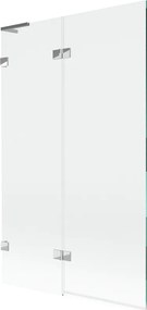 Mexen Lunar L parete doccia da vasca a 2 ante, sinistra 110 x 150 cm, trasparente, cromo - 897L-110-100-01-00-L