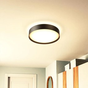 Plafoniera LED Rotonda 18W Ø350mm, CCT Bianco Variabile, IP20 - Nera Colore Bianco Variabile CCT