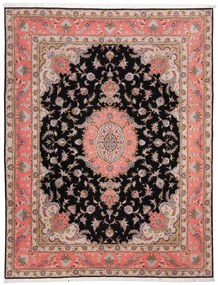 Tabriz Tappeto persiano 260 x 200 Nero (Iran) Annodato A Mano