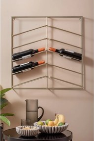 Portabottiglie da parete dorato in metallo numero di bottiglie 10 67x66x7,5 cm Cuadro – PT LIVING