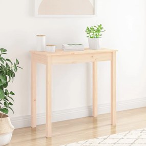 Tavolo Consolle 80x40x75 Cm İn Legno Massello Di Pino /