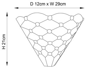 Endon 64302 - Applique da parete Tiffany PEARL 1xE14/40W/230V