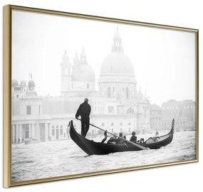 Poster Gondola a Venezia in Canal Grande  Cornice Quadri Cornice d'oro, Larghezza x Altezza Home decor 30x20