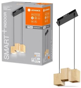 Ledvance - Lampadario LED dimmerabile su filo DECOR WOOD 3xLED/7W/230V Wi-Fi