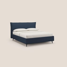 Hans letto contenitore imbottito minimal in tessuto simil cotone impermeabile T19 blu