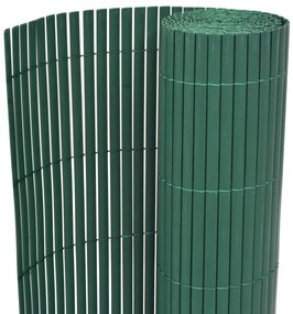 Recinzione da Giardino a Doppio Lato in PVC 90x500 cm Verde