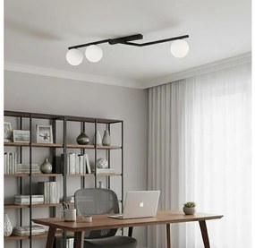 Plafoniera NATON 3xE14/10W/230V nero/bianco