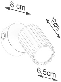Faretto color crema 8x16 cm Gleam – Sollux