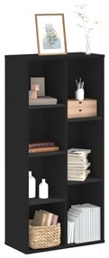 Libreria nera 50x25x105 cm in legno multistrato