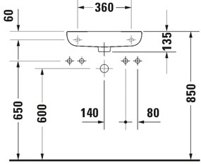 Duravit 7065000092 - Lavabo sospeso D-CODE 50x22 cm ceramica/bianco lucido
