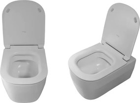 Vaso WC sospeso OLYMPIA CERAMICA tutto evo senza brida, sedile escluso P 53 x L 36 x H 42 cm bianco