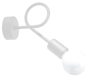 Sollux SL.1430 - Applique LOOP 1xE27/15W/230V bianco